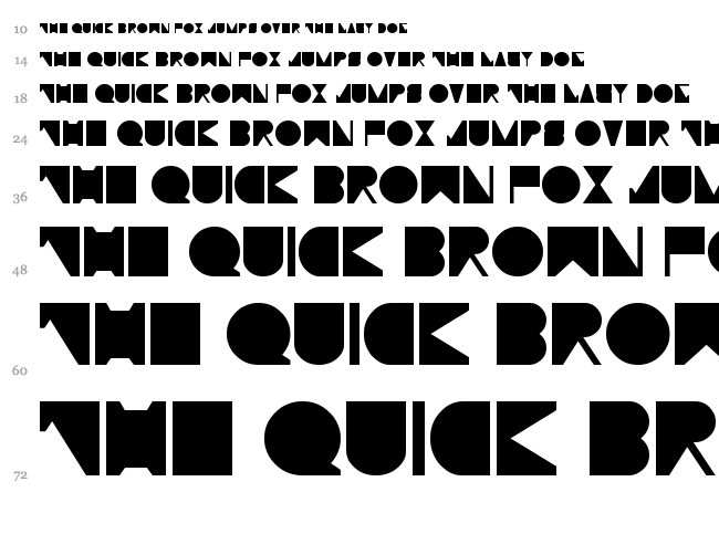 Moiser Techno font waterfall